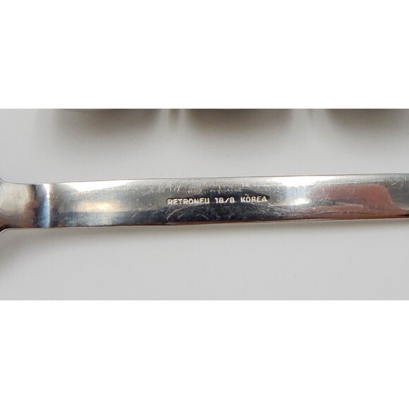 Retroneu INFINITE Stainless Dinner Soup Spoons 18/8 Korea Glossy Flatware S/4 A - Picture 9 of 9